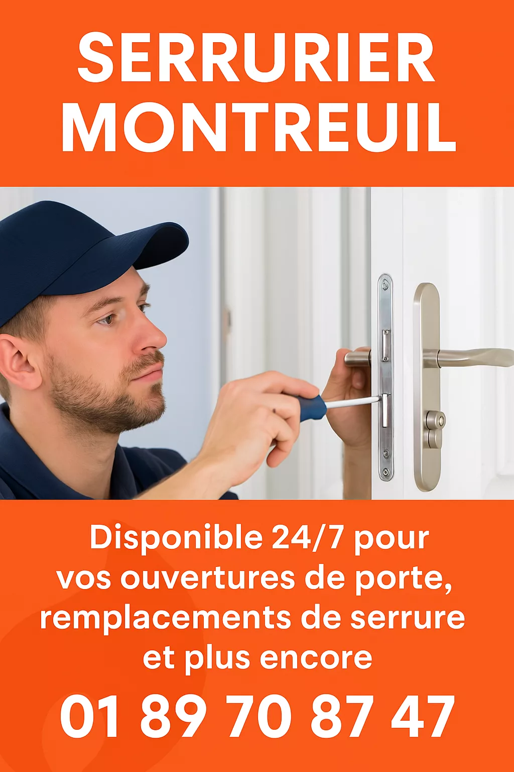Serrurier à Montreuil 93100 intervenant en urgence pour une ouverture de porte
