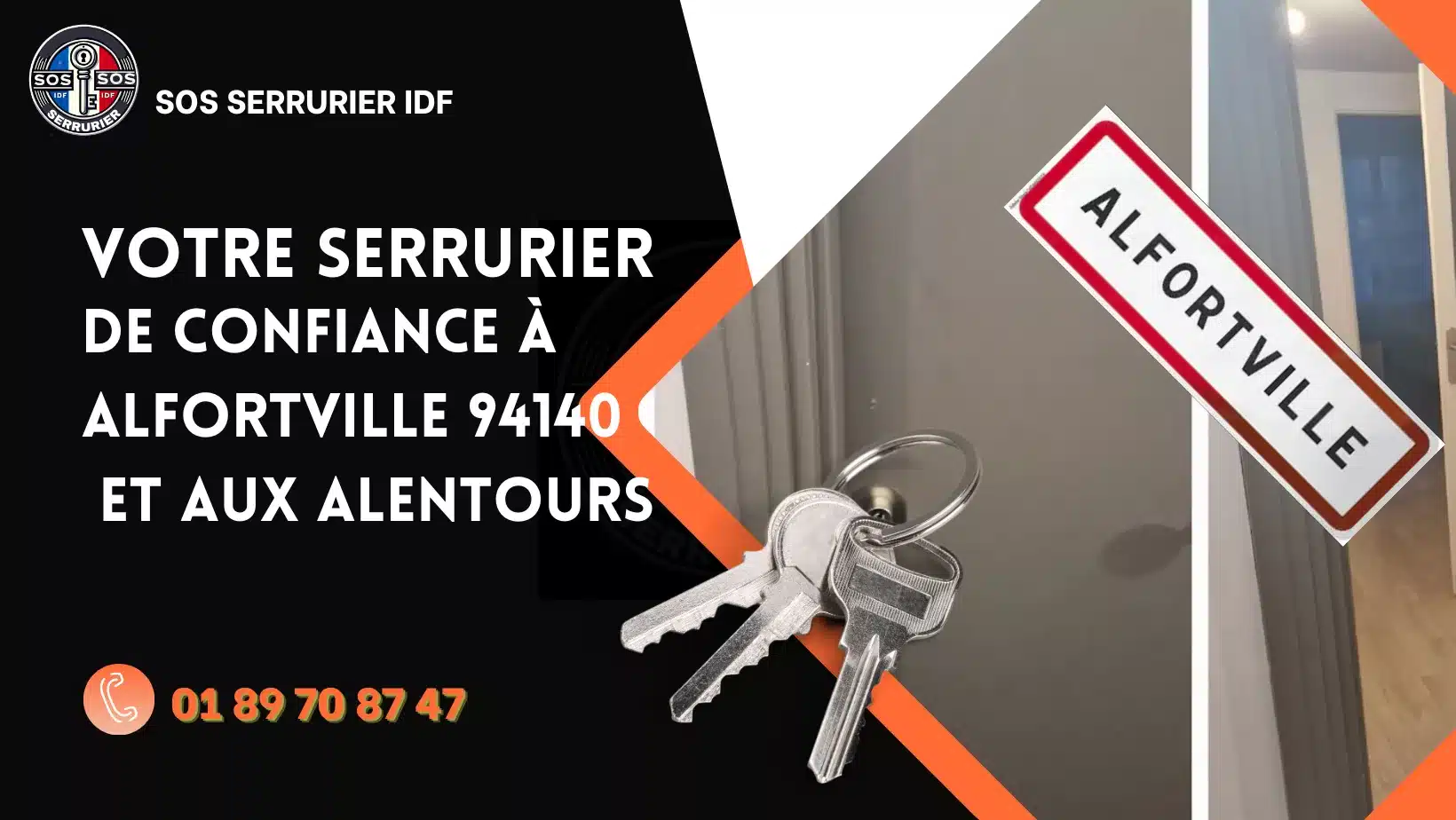 Serrurier à Alfortville 94140 intervenant en urgence pour une ouverture de porte