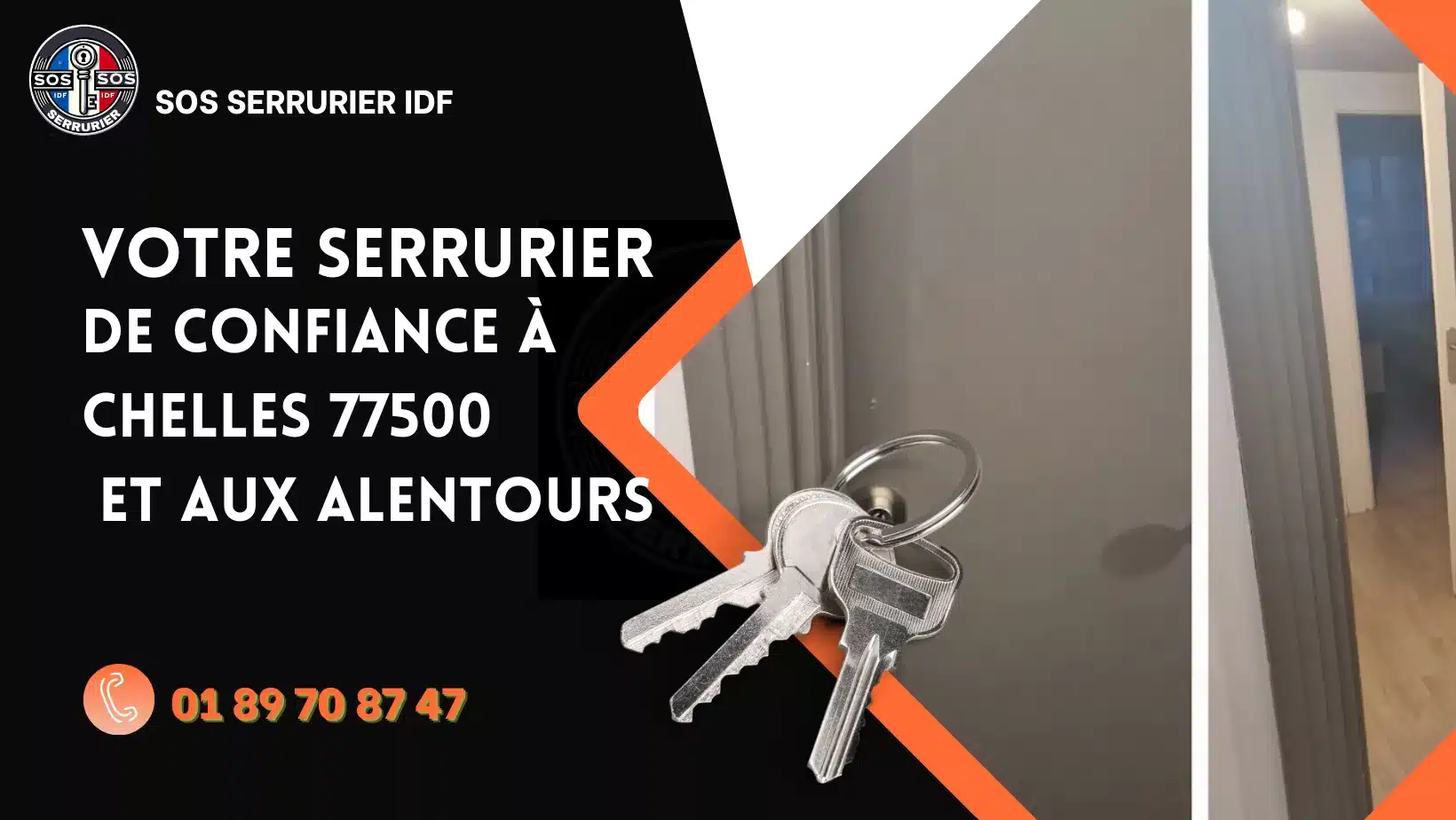 Serrurier à Chelles 77500 intervenant en urgence pour ouverture de porte